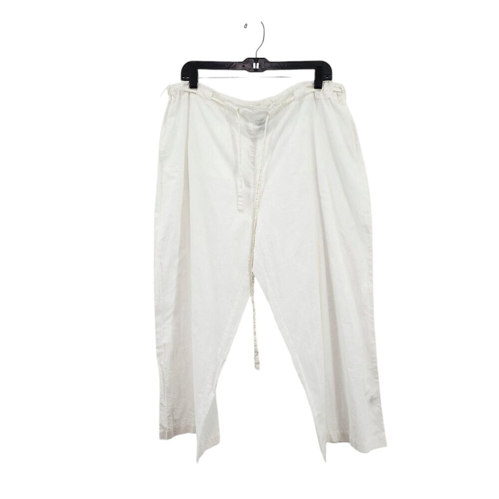 Eileen Fisher Women's 100% Cotton Lightweight Cropped Pants - L